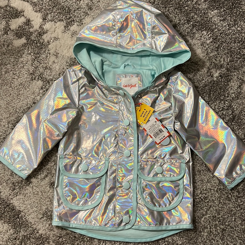 Cat & Jack Holographic Wind/Water Resistant Jacket